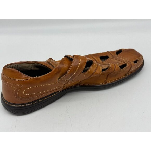 Stacy Adams Men's Light Weight Leather Sandals Summer Size 12M Brown Casual - Picture 8 of 12